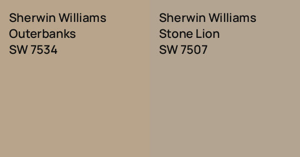 Sherwin Williams Outerbanks vs. Sherwin Williams Stone Lion comparison