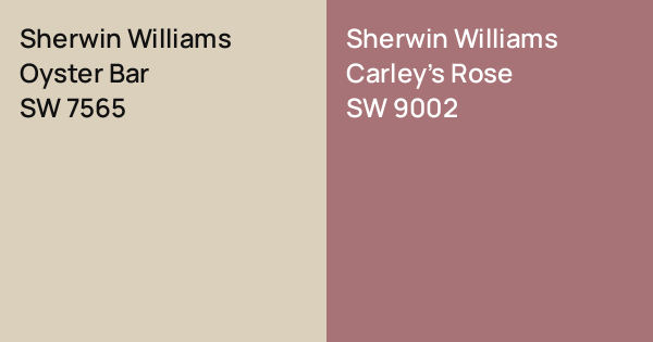 Sherwin Williams Oyster Bar vs. Sherwin Williams Carley's Rose comparison