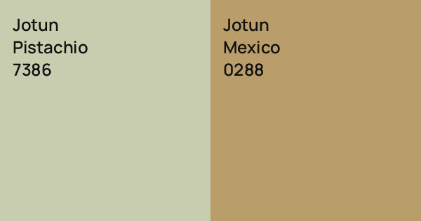 Jotun Pistachio vs. Jotun Mexico comparison