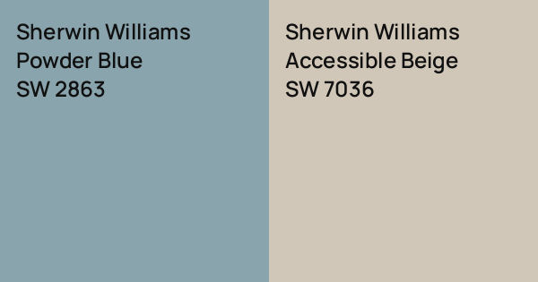 Sherwin Williams Powder Blue vs. Sherwin Williams Accessible Beige ...