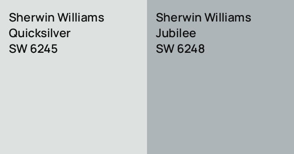 Quicksilver Color Sherwin Williams Quicksilver vs. Sherwin Williams Jubilee comparison