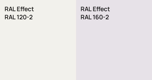 Ral Code 1602 RAL Effect RAL 120-2 vs. RAL Effect RAL 160-2 comparison