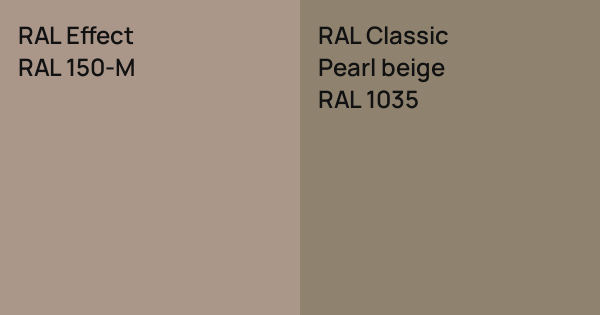 RAL Effect RAL 150-M vs. RAL Classic Pearl beige comparison
