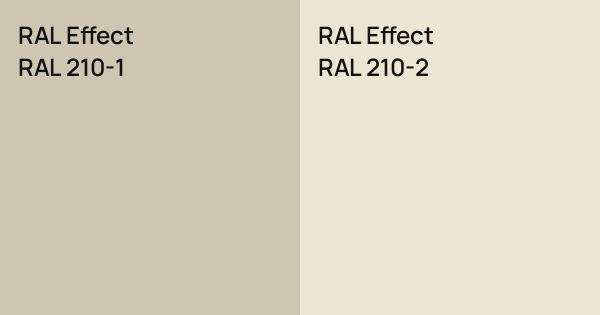 RAL Effect RAL 210-1 vs. RAL Effect RAL 210-2 comparison