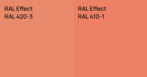 RAL Effect RAL 420-3 vs. RAL Effect RAL 410-1 comparison