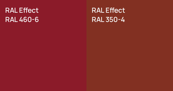 RAL Effect RAL 460-6 vs. RAL Effect RAL 350-4 comparison