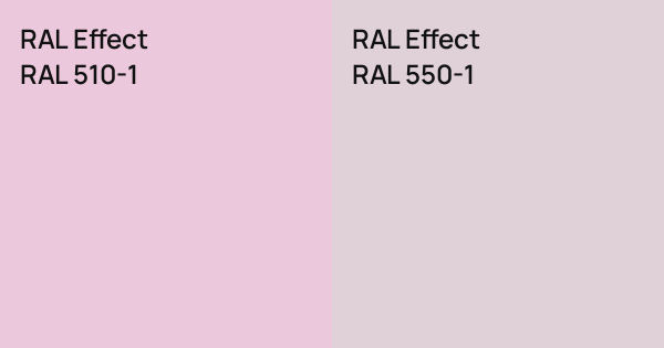 RAL Effect RAL 510-1 vs. RAL Effect RAL 550-1 comparison