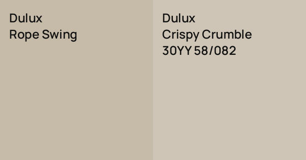 Dulux Rope Swing vs. Dulux Crispy Crumble comparison