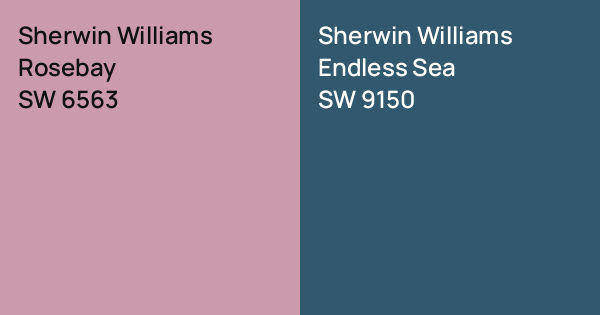 Sherwin Williams Rosebay vs. Sherwin Williams Endless Sea comparison