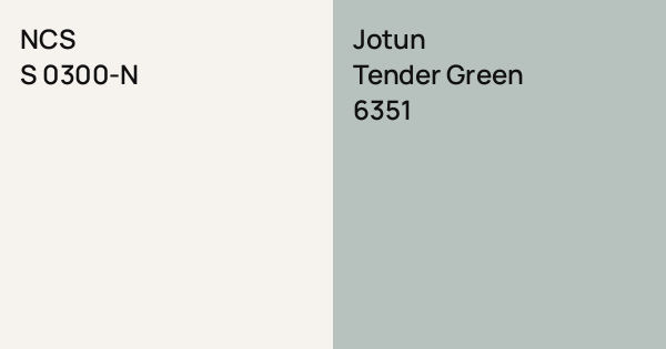 NCS S 0300-N vs. Jotun Tender Green comparison