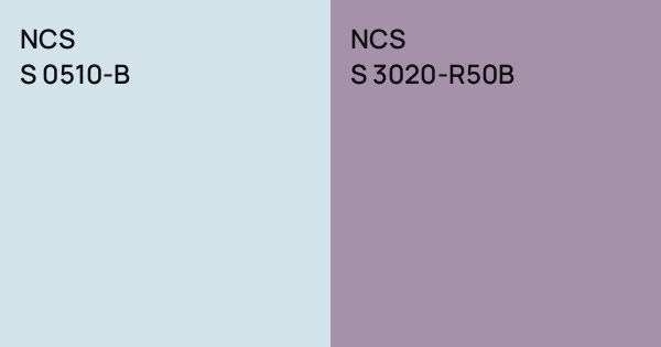 NCS S 0510-B vs. NCS S 3020-R50B comparison