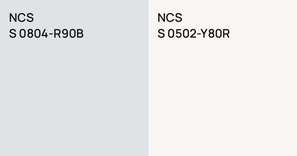 NCS S 0804-R90B vs. NCS S 0502-Y80R comparison