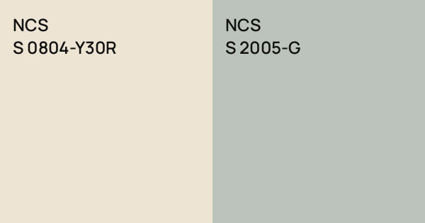 NCS S 0804-Y30R vs. NCS S 2005-G comparison