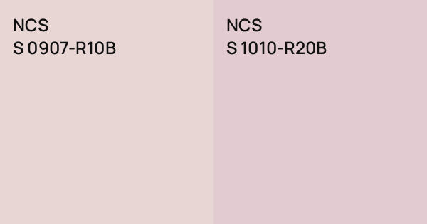 NCS S 0907-R10B vs. NCS S 1010-R20B comparison