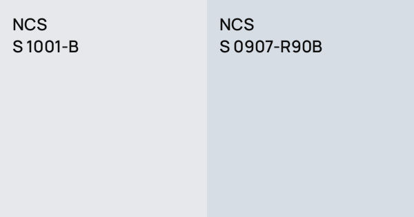NCS S 1001-B vs. NCS S 0907-R90B comparison