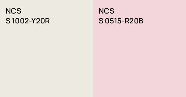 NCS S 1002-Y20R vs. NCS S 0515-R20B comparison