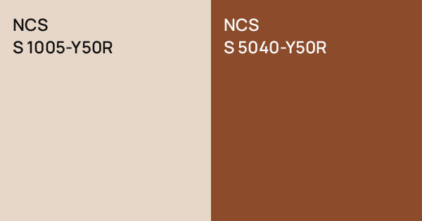 NCS S 1005-Y50R vs. NCS S 5040-Y50R comparison
