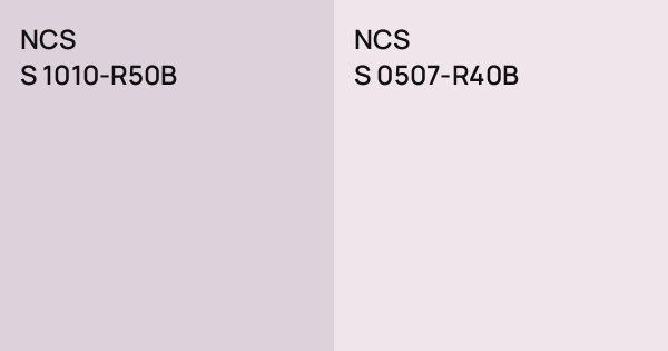 NCS S 1010-R50B vs. NCS S 0507-R40B comparison