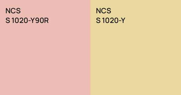 NCS S 1020-Y90R vs. NCS S 1020-Y comparison