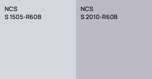 NCS S 1505-R60B vs. NCS S 2010-R60B comparison