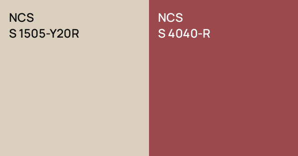 NCS S 1505-Y20R vs. NCS S 4040-R comparison