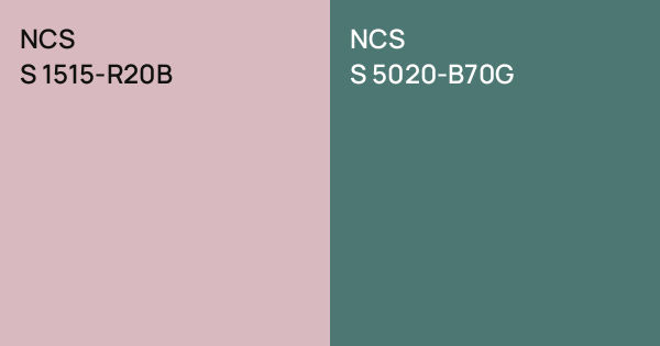 NCS S 1515-R20B vs. NCS S 5020-B70G comparison
