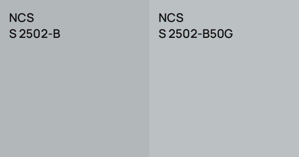 NCS S 2502-B vs. NCS S 2502-B50G comparison