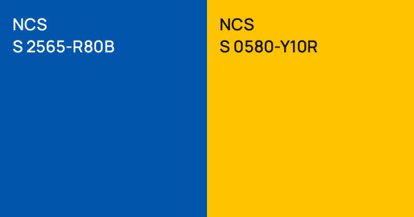 NCS S 2565-R80B vs. NCS S 0580-Y10R comparison