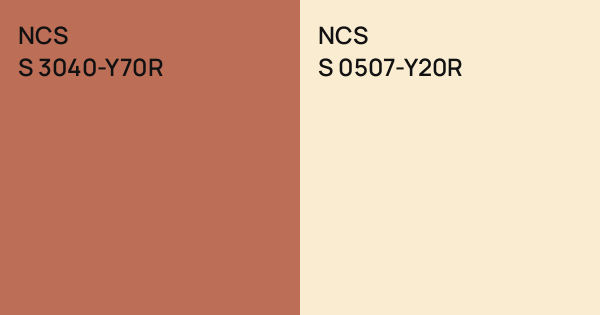 NCS S 3040-Y70R vs. NCS S 0507-Y20R comparison