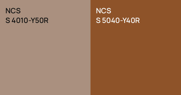 NCS S 4010-Y50R vs. NCS S 5040-Y40R comparison