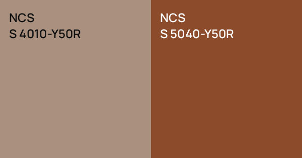 NCS S 4010-Y50R vs. NCS S 5040-Y50R comparison