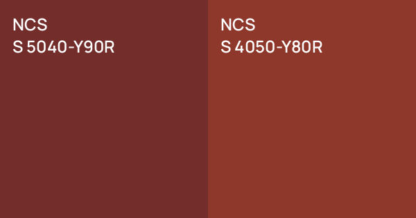 NCS S 5040-Y90R vs. NCS S 4050-Y80R comparison
