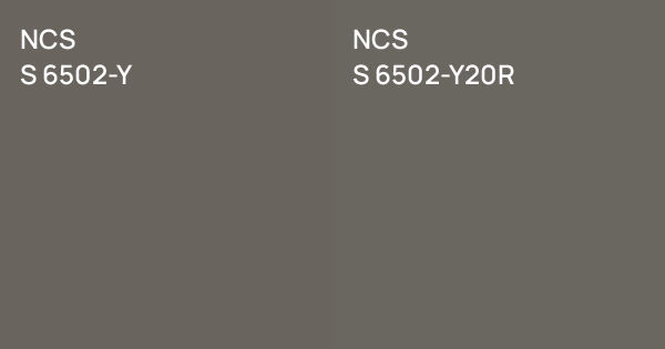 NCS S 6502-Y vs. NCS S 6502-Y20R comparison