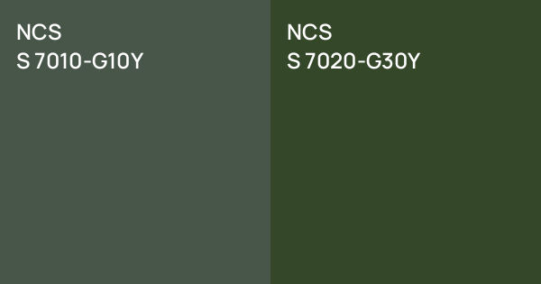 NCS S 7010-G10Y vs. NCS S 7020-G30Y comparison