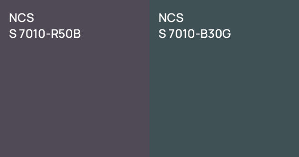 NCS S 7010-R50B vs. NCS S 7010-B30G comparison