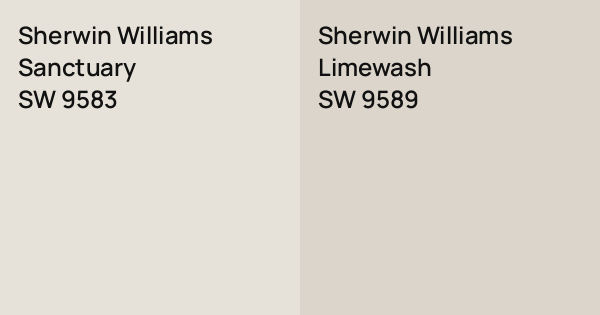 Sherwin Williams Sanctuary vs. Sherwin Williams Limewash comparison