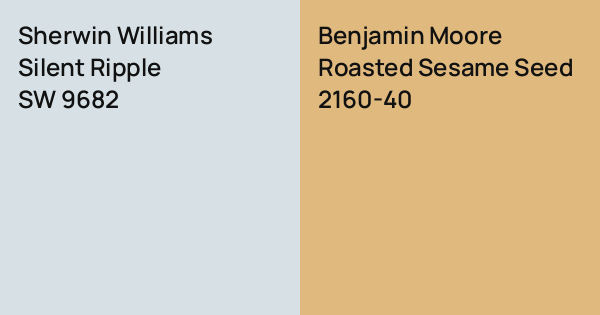 Sesame Ripple Sherwin Williams Silent Ripple vs. Benjamin Moore Roasted Sesame Seed ...