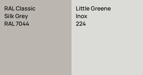 Ral Inox Color RAL Classic Silk Grey vs. Little Greene Inox comparison