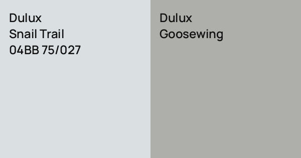 Dulux Snail Trail vs. Dulux Goosewing comparison