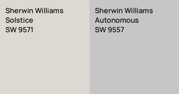 Sherwin Williams Solstice vs. Sherwin Williams Autonomous comparison