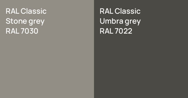 ral-classic-stone-grey-vs-ral-classic-umbra-grey-comparison