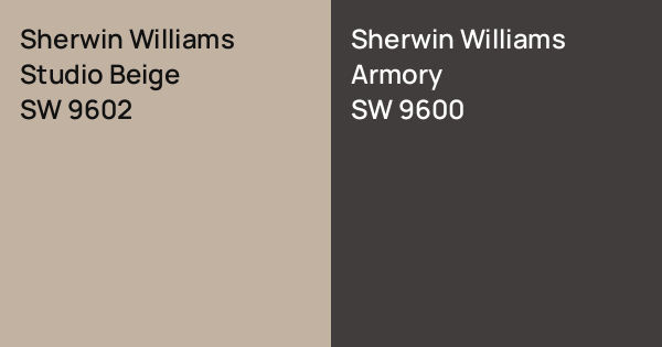 Sherwin Williams Studio Beige vs. Sherwin Williams Armory comparison