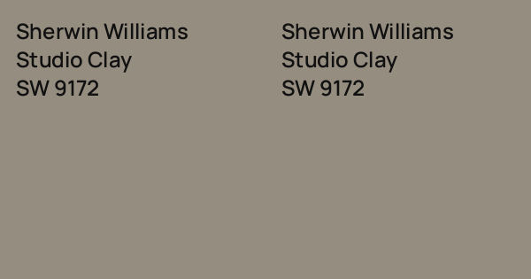 Sherwin Williams Studio Clay vs. Sherwin Williams Studio Clay comparison