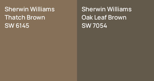 Sherwin Williams Thatch Brown vs. Sherwin Williams Oak Leaf Brown ...