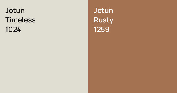 Jotun Timeless vs. Jotun Rusty comparison