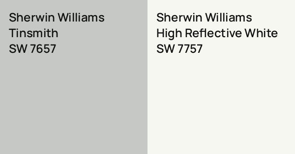 Sherwin Williams Tinsmith vs. Sherwin Williams High Reflective White ...