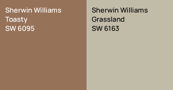 Sherwin Williams Toasty vs. Sherwin Williams Grassland comparison