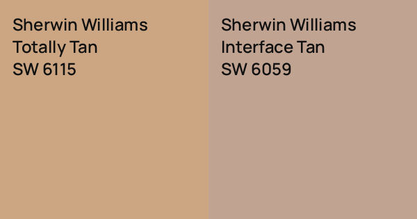 Sw Custom Tan Color Sherwin Williams Totally Tan vs. Sherwin Williams Interface Tan comparison