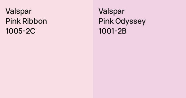 Valspar Pink Ribbon vs. Valspar Pink Odyssey comparison