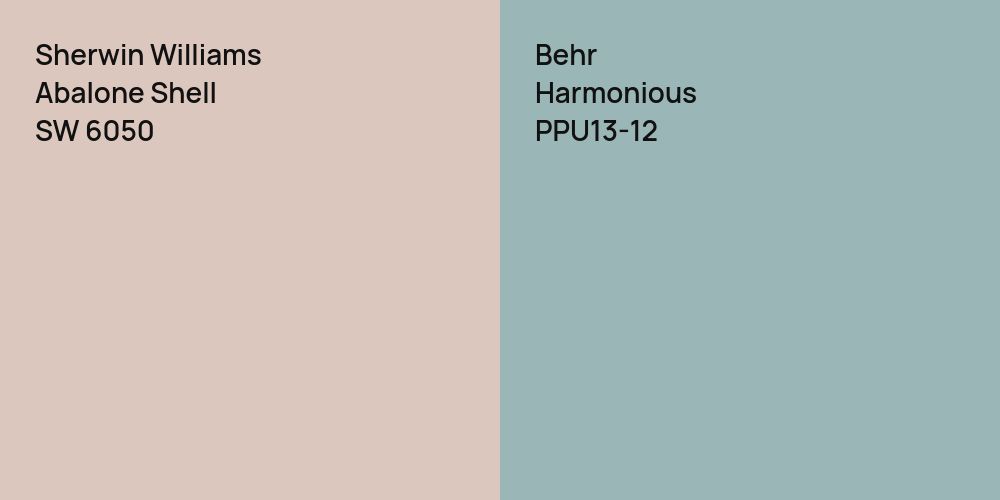 Sherwin Williams Abalone Shell vs. Behr Harmonious